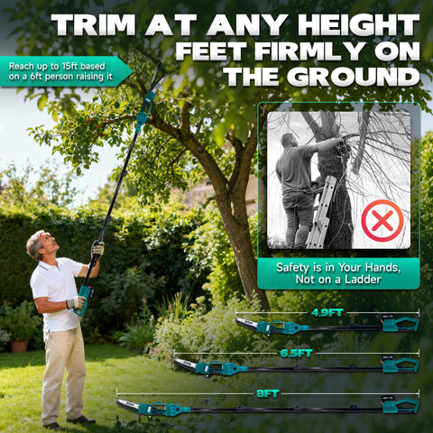 Autubin dual 4000mAh batteries extend runtime for pruning sessions