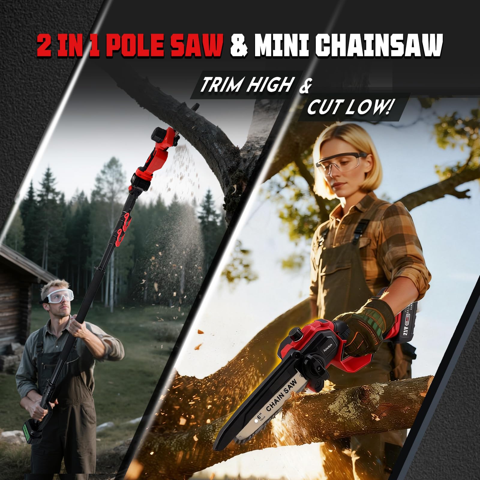 Autubin extendable pole in action with 6 to 10 ft reach