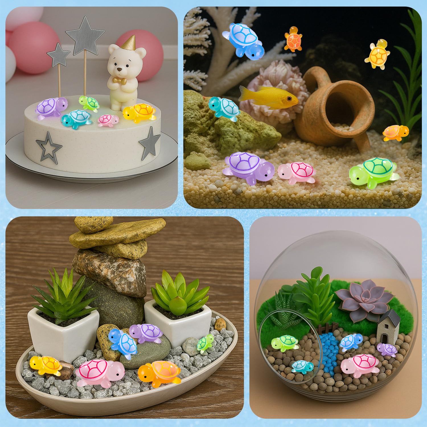 Auvitaya gift-ready mini turtles offer charming accents for celebrations.