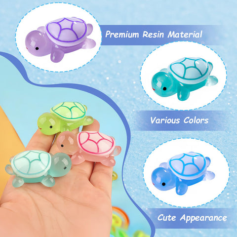 Auvitaya turtle figurines in a fairy garden adding playful charm.