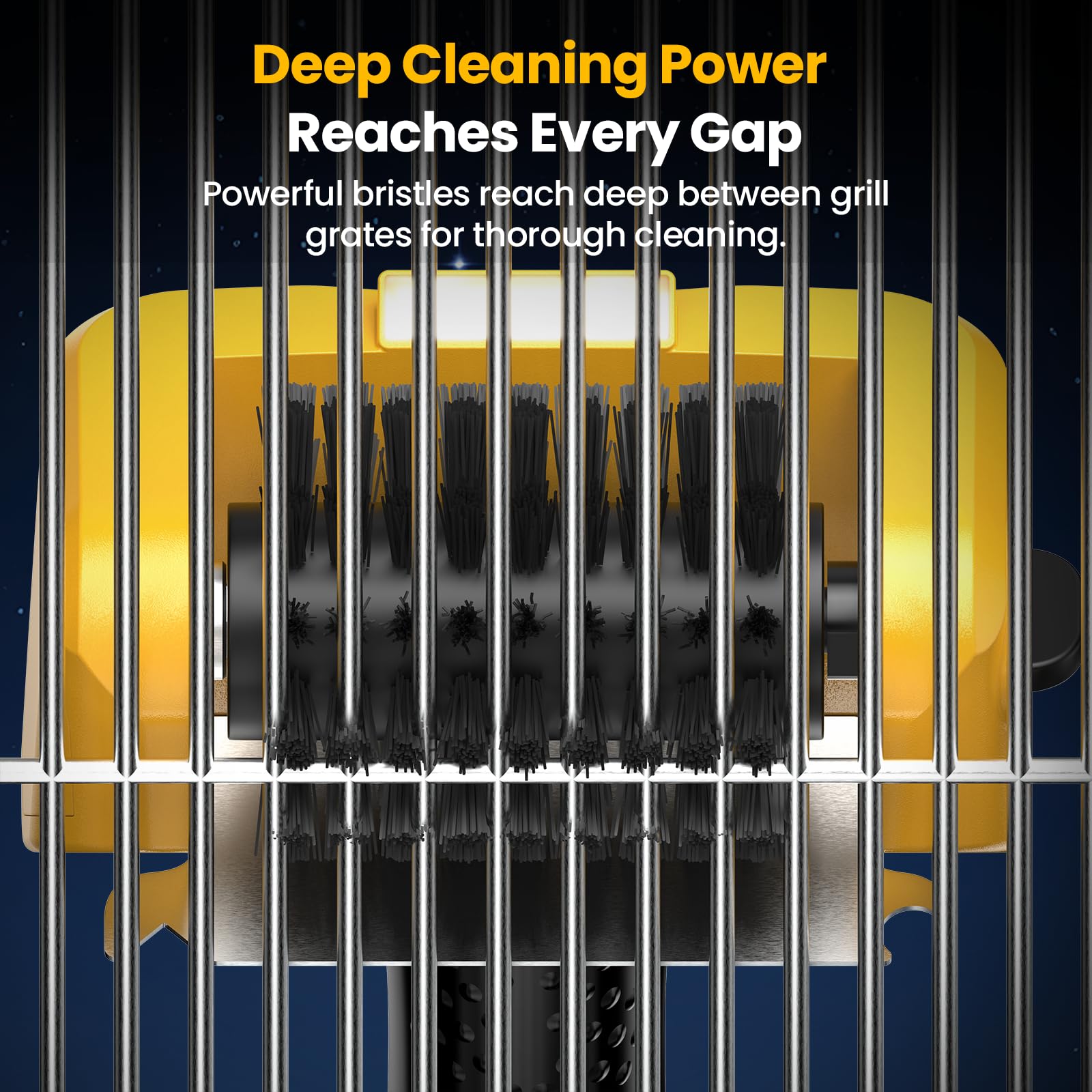 AUXCO grill brush detachable, waterproof head for easy cleanup