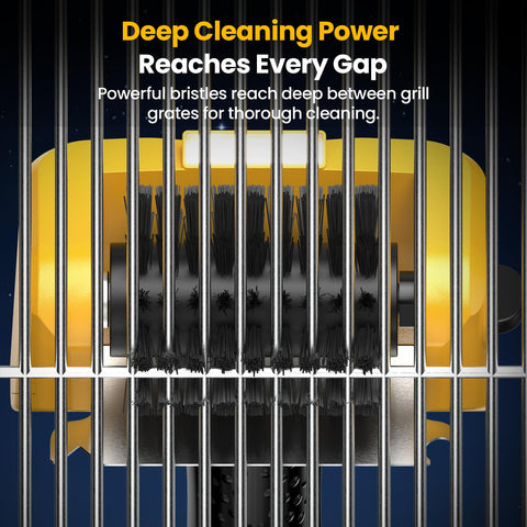 AUXCO grill brush detachable, waterproof head for easy cleanup