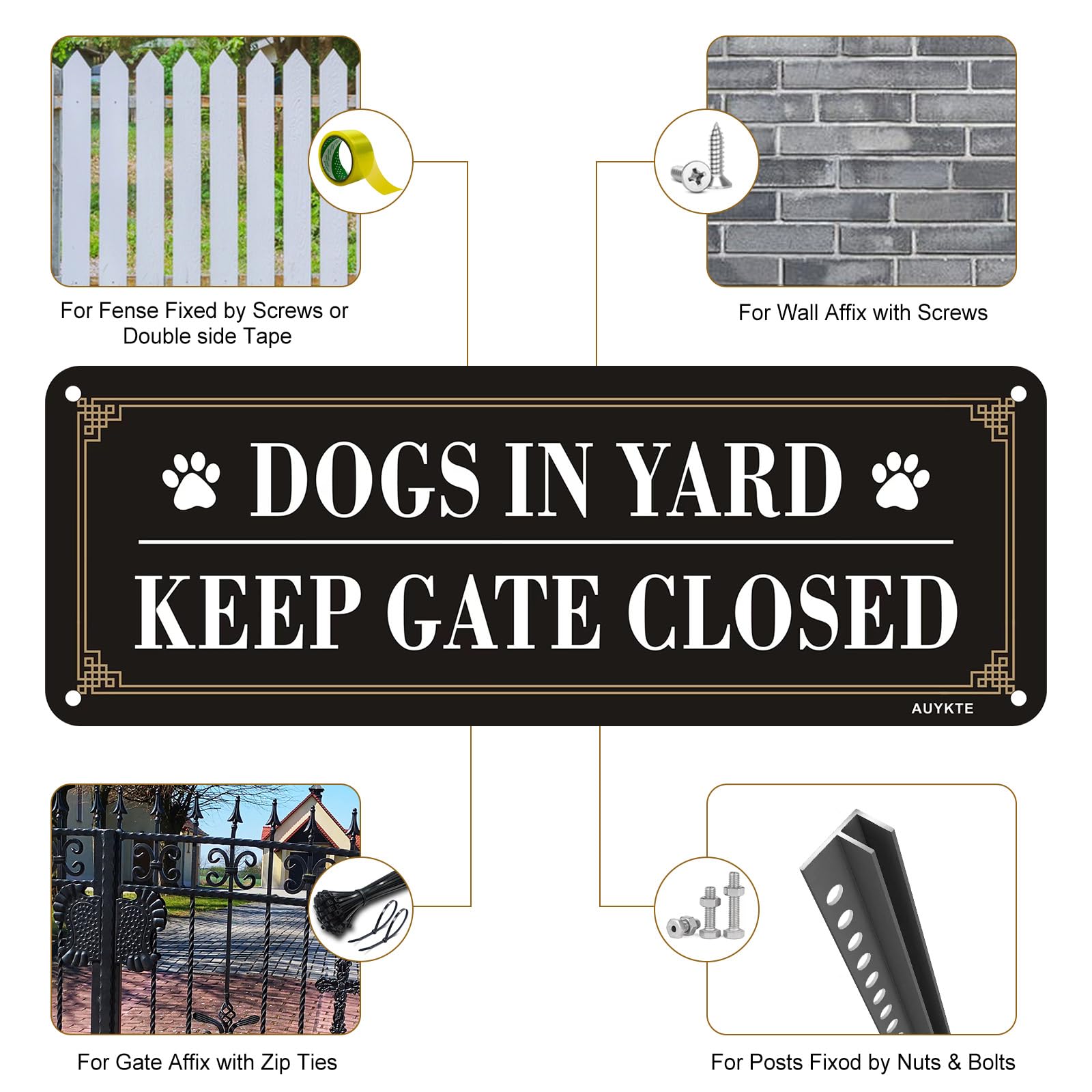 AUYKTE waterproof yard sign with bright graphics visible from afar for outdoor spaces
