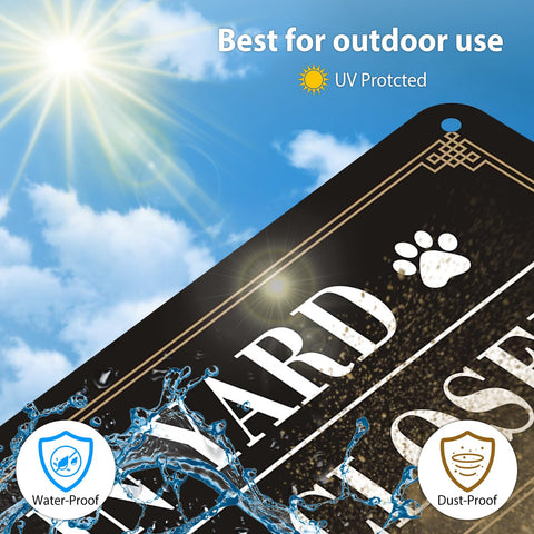 AUYKTE rust-free metal sign withstands weather and UV exposure for long-term use