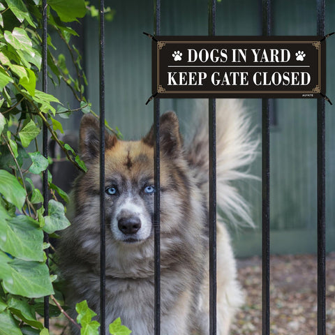 AUYKTE sign mounted on fence demonstrates easy installation and outdoor mounting