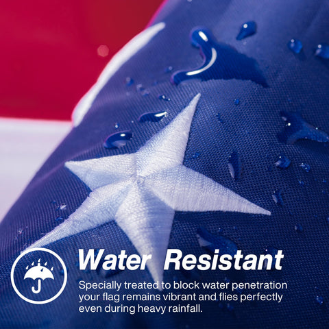 AUYRE American Flag featuring brass grommets for secure mounting.