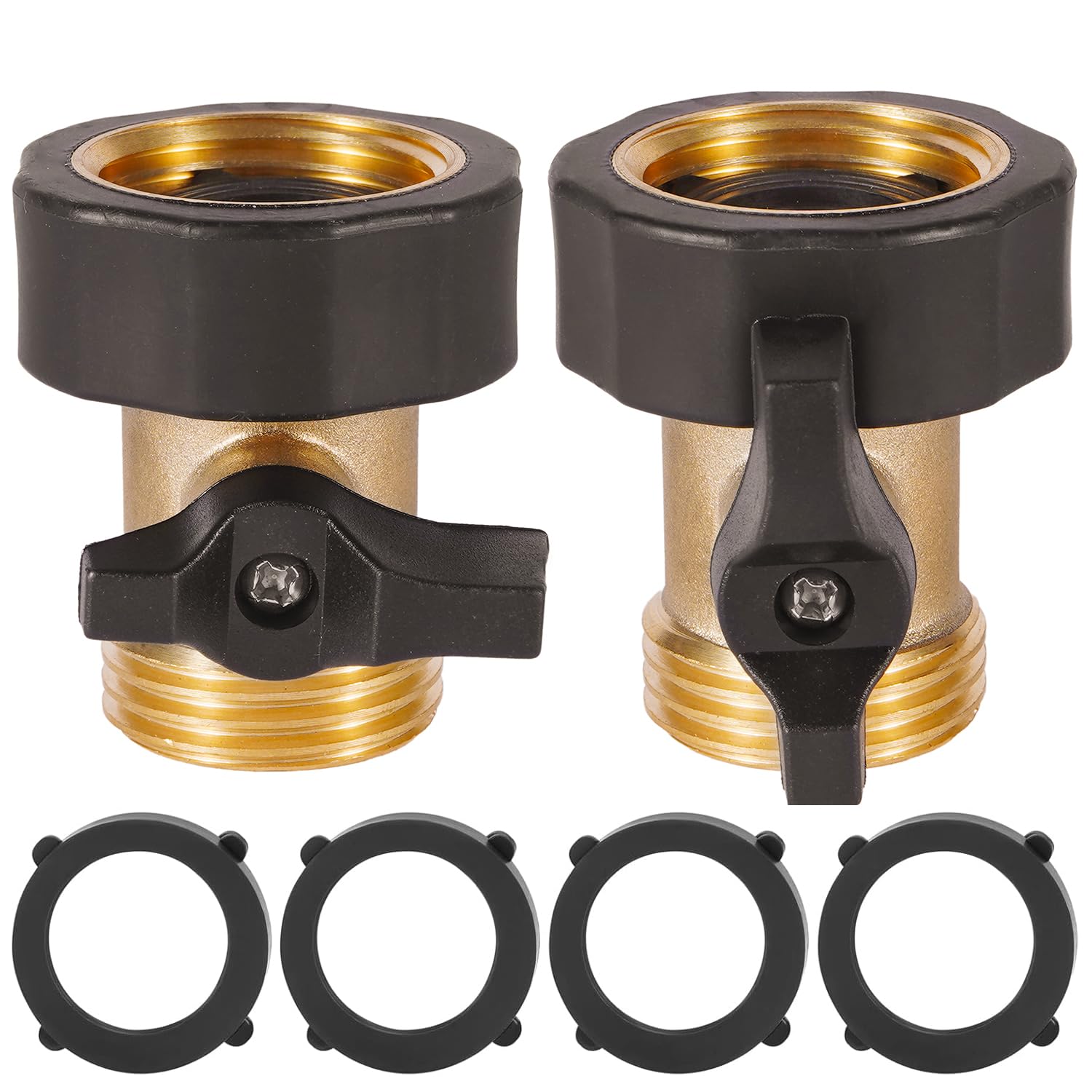 AuySier 2-pack brass shut-off valve with rugged construction for reliable watering