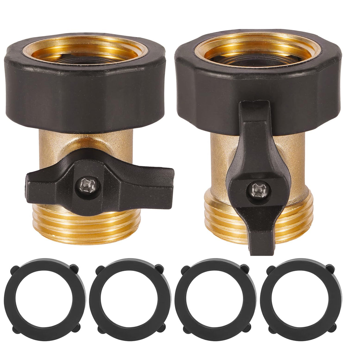 AuySier 2-pack brass shut-off valve with rugged construction for reliable watering