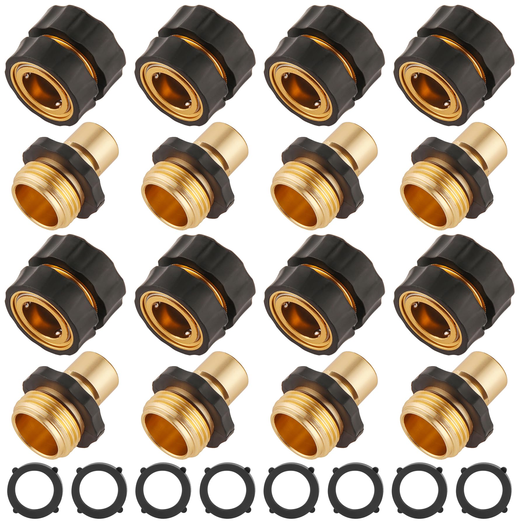 AuySier 8-set quick-connect hose fittings kit ready for fast garden setup.