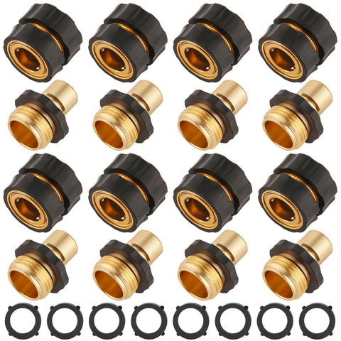 AuySier 8-set quick-connect hose fittings kit ready for fast garden setup.