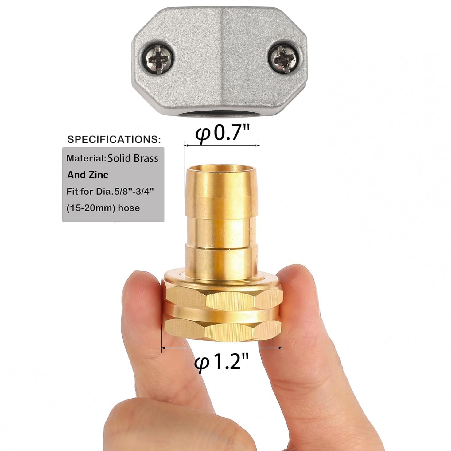 AuySier brass female coupling restoring secure hose connections.