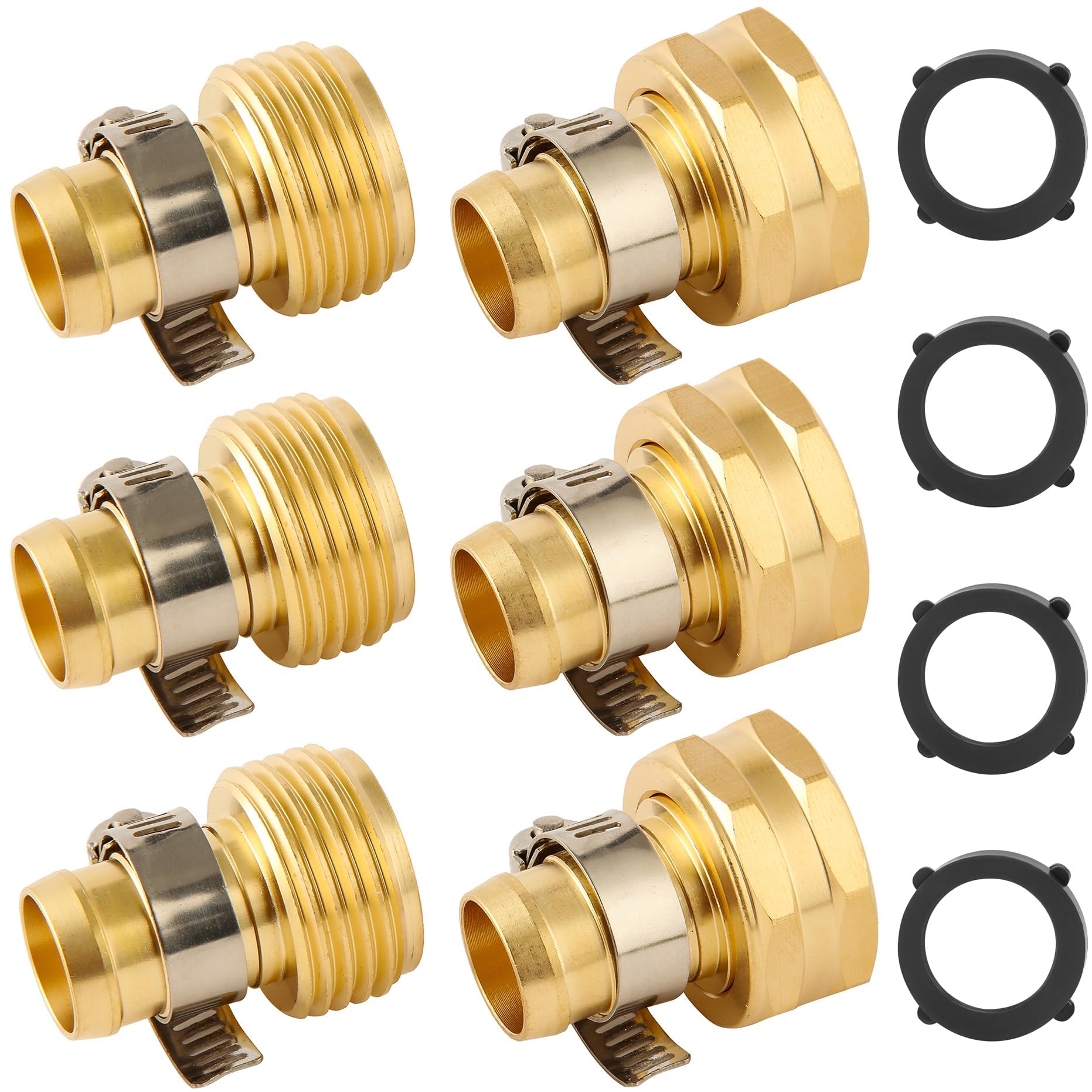 AuySier brass hose connectors for quick leak fixes.