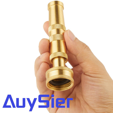 AuySier car-wash nozzle sprayer demonstrates powerful cleaning on vehicles.