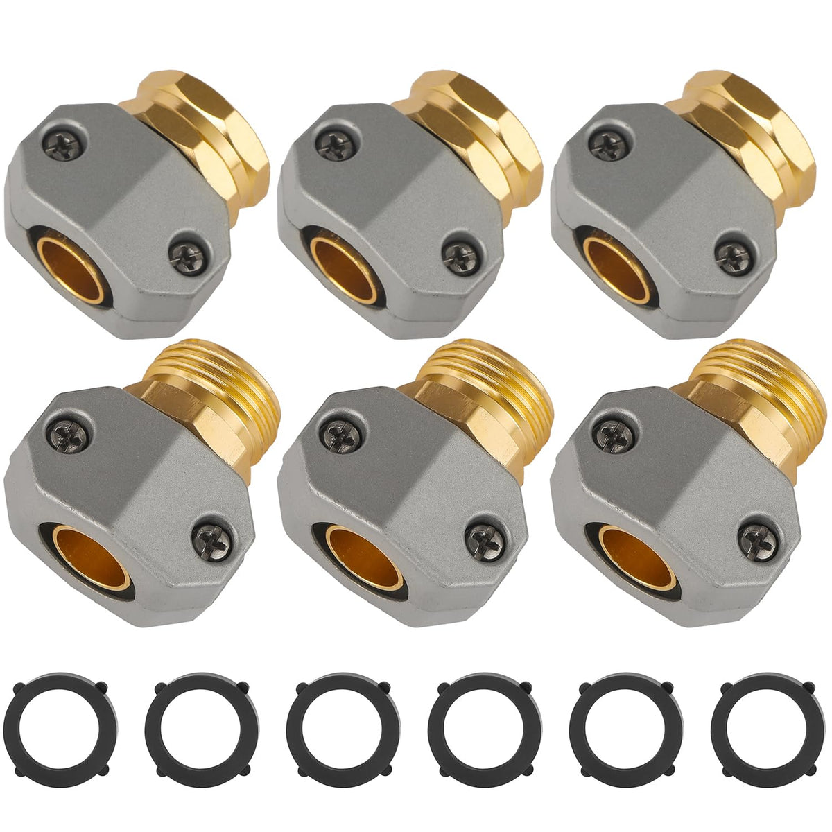 AuySier aluminum female connector for quick, leak-free hose repair.