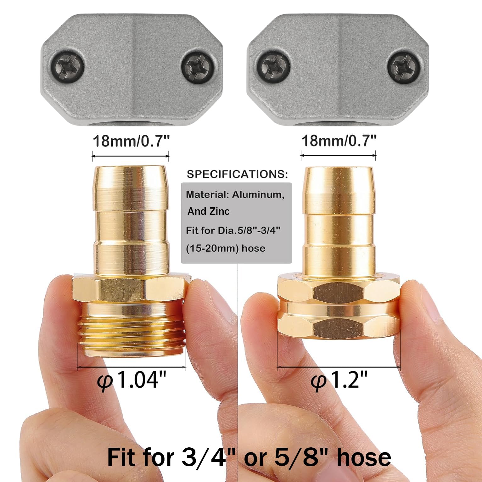 AuySier aluminum male connector enables durable hose joins and fast setup.