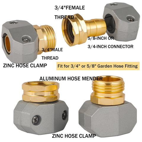 AuySier zinc clamp with stainless screws ensures a secure, rust-resistant seal.