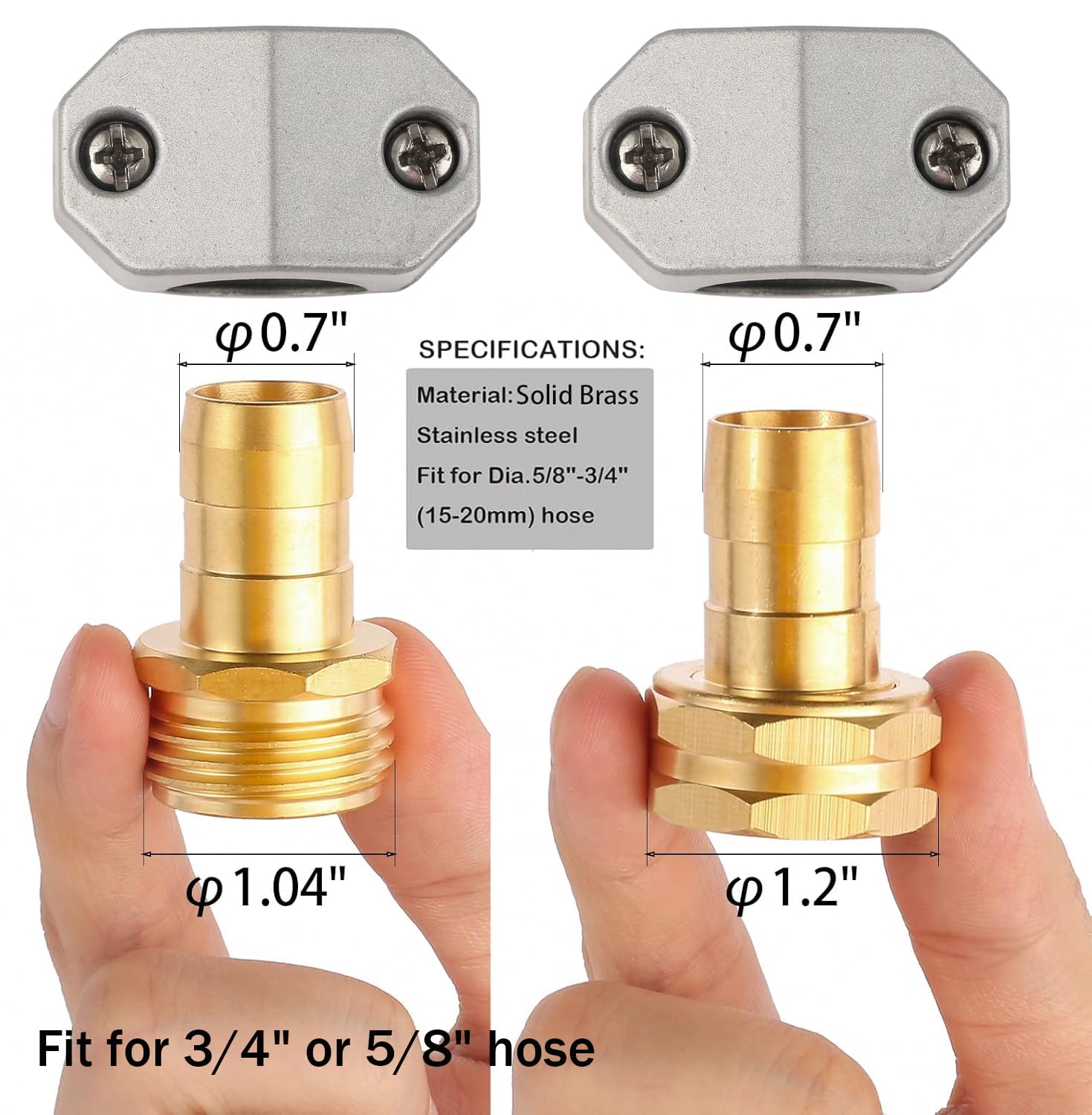 Male and female hose ends from AuySier for secure, leak-free connections.