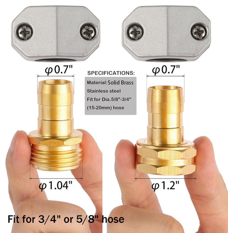Male and female hose ends from AuySier for secure, leak-free connections.