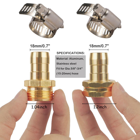 AuySier hose repair connector showing male and female ends for secure joins.