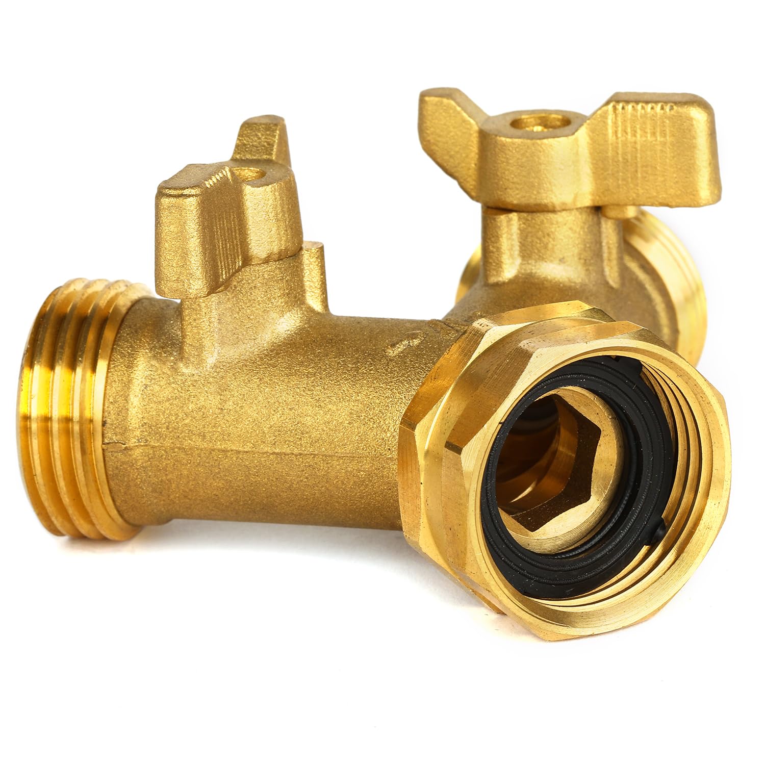 AuySier hose splitter with easy installation and octagon top for secure tightening