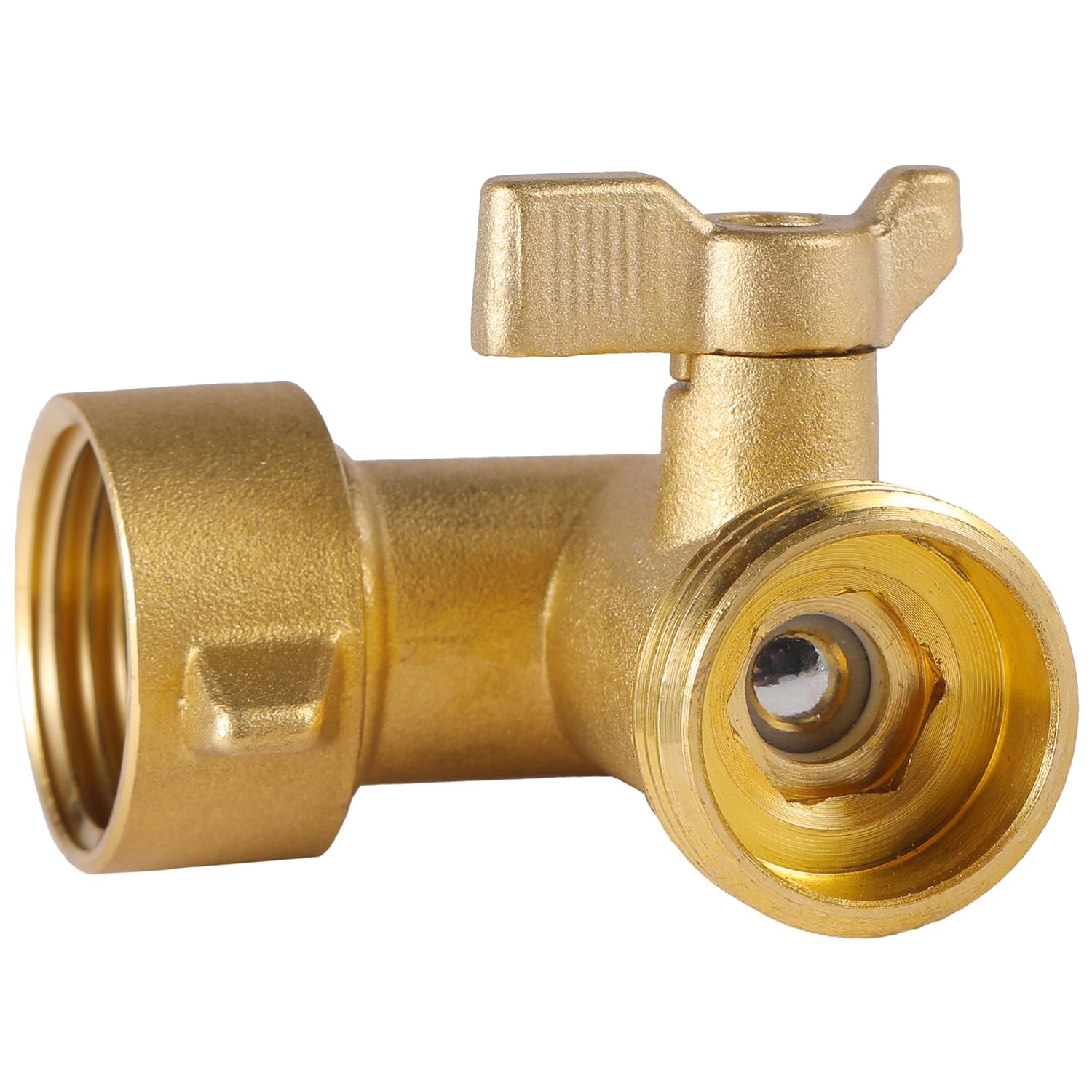 AuySier RV outdoor water setup showing elbow and fittings for reliable connections.