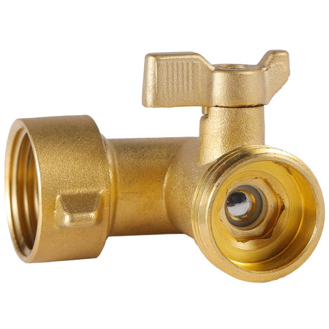 AuySier RV outdoor water setup showing elbow and fittings for reliable connections.