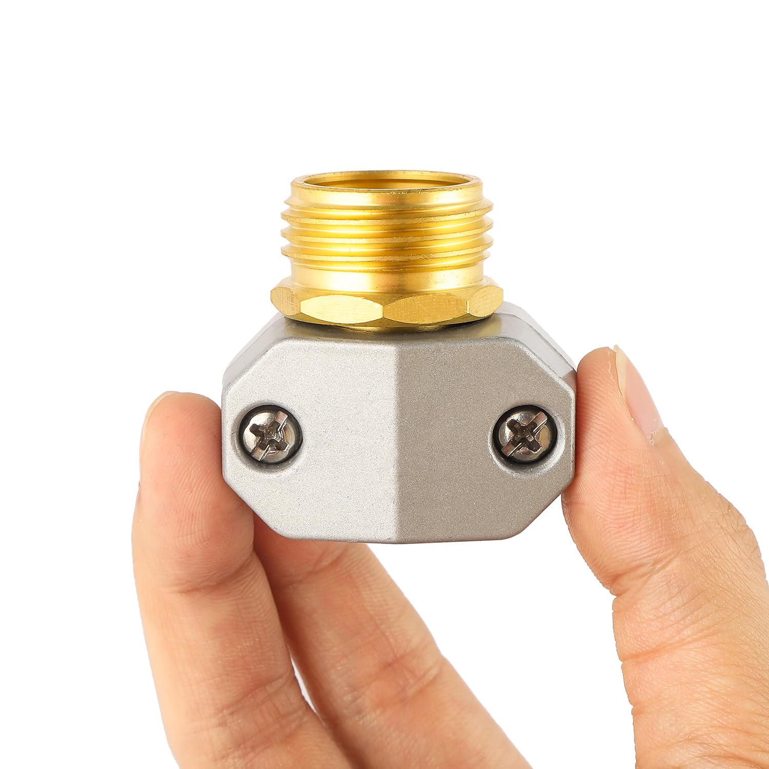 AuySier zinc clamp and stainless screws used for durable hose repairs.
