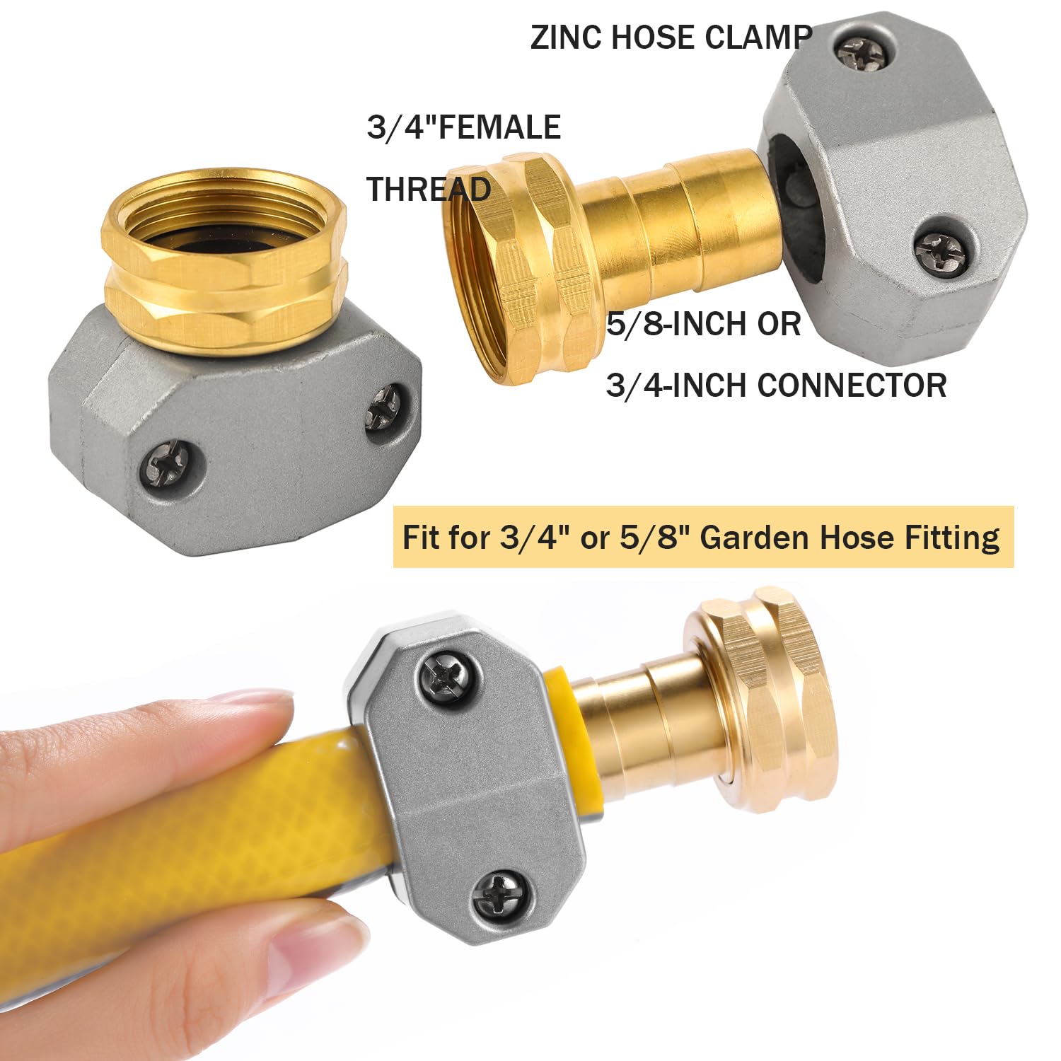 AuySier zinc clamp and screws provide durable, rust-resistant assembly.