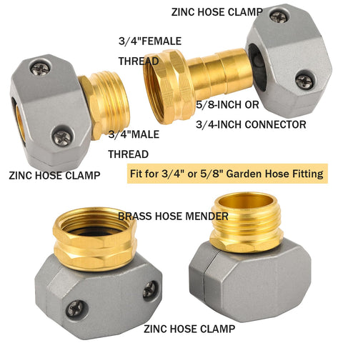AuySier zinc clamps and stainless screws provide rust resistance.