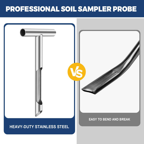 AUZEKER 12 inch length allows deeper, more representative soil cores