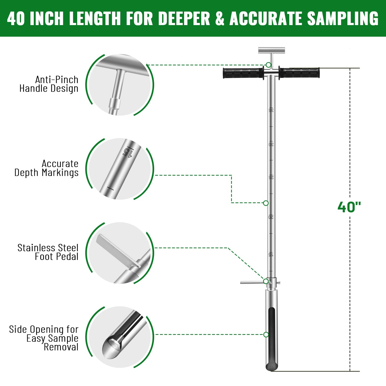 AUZEKER ideal for lawn, garden, and farm applications during soil testing.