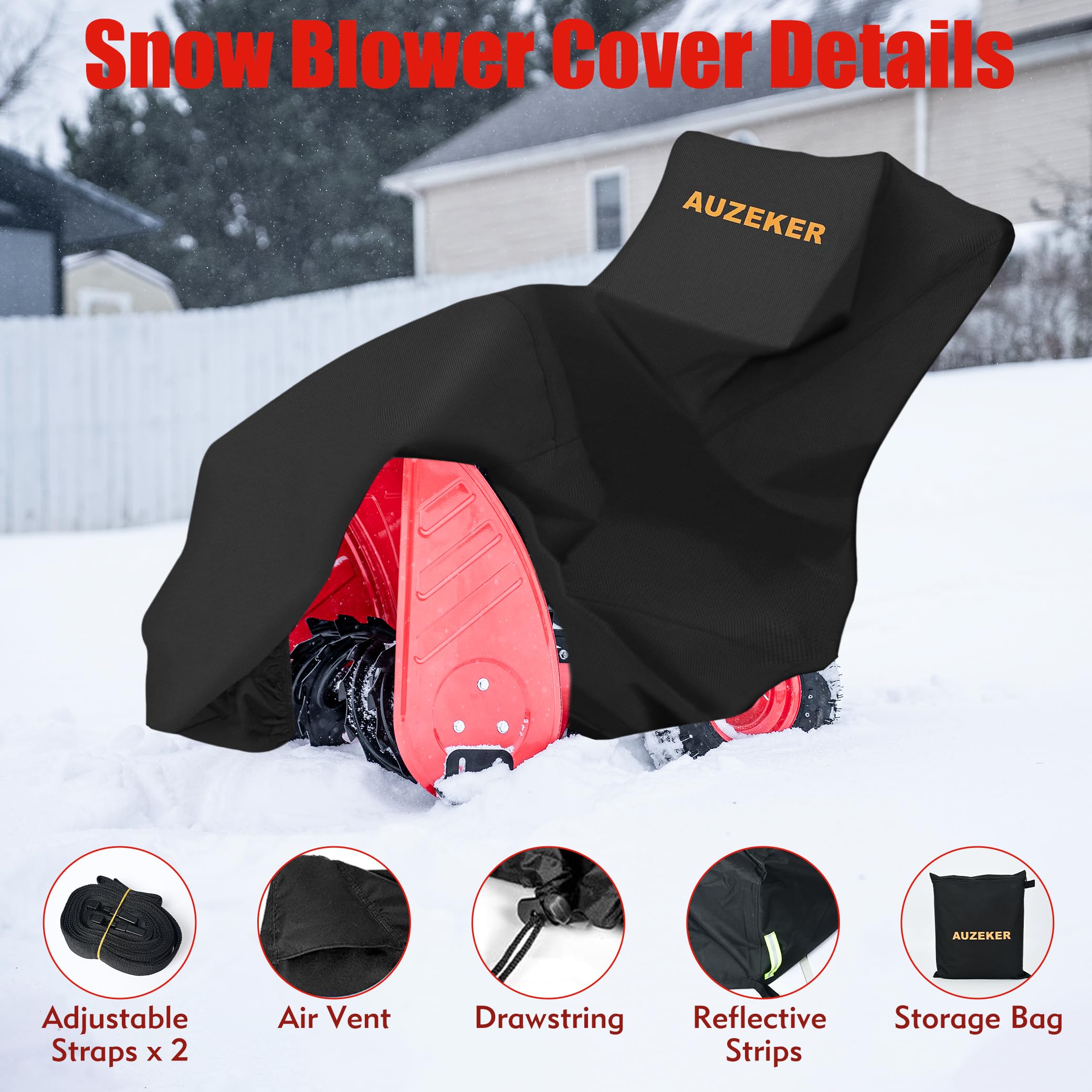 AUZEKER cover with drawstring and vent controls moisture during storage