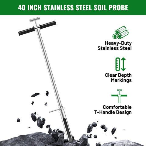 AUZEKER stainless-steel core sampling tool delivers durable performance for repeated use.
