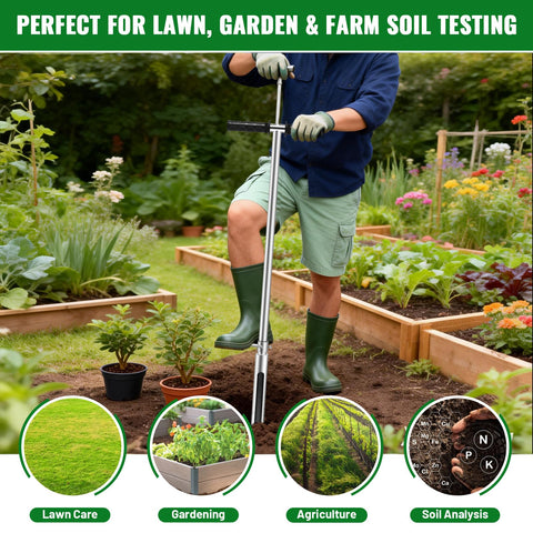 AUZEKER T-handle ergonomic design offers comfortable control during sampling.