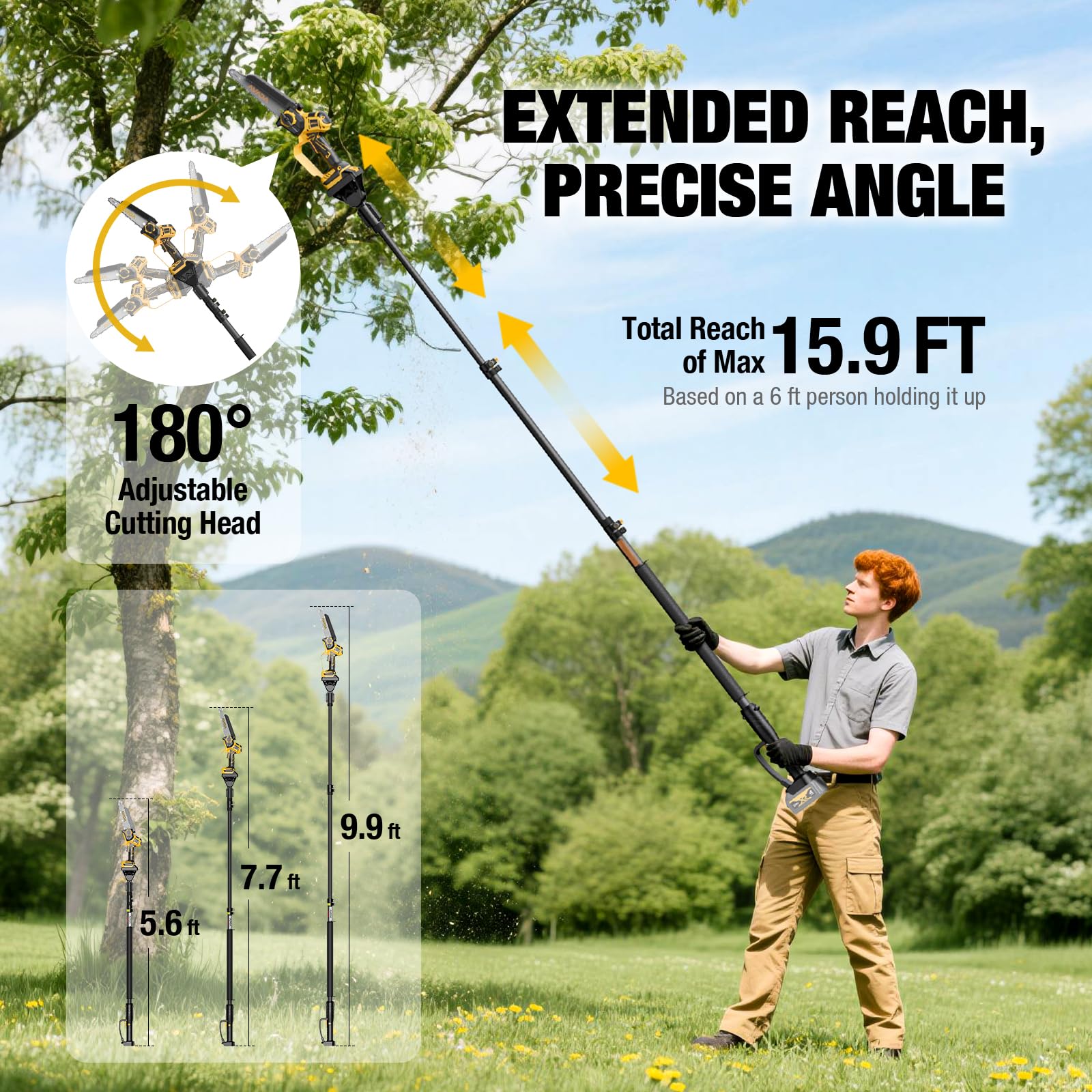 AVADA 180-degree cutting head for precise angles in tight spaces
