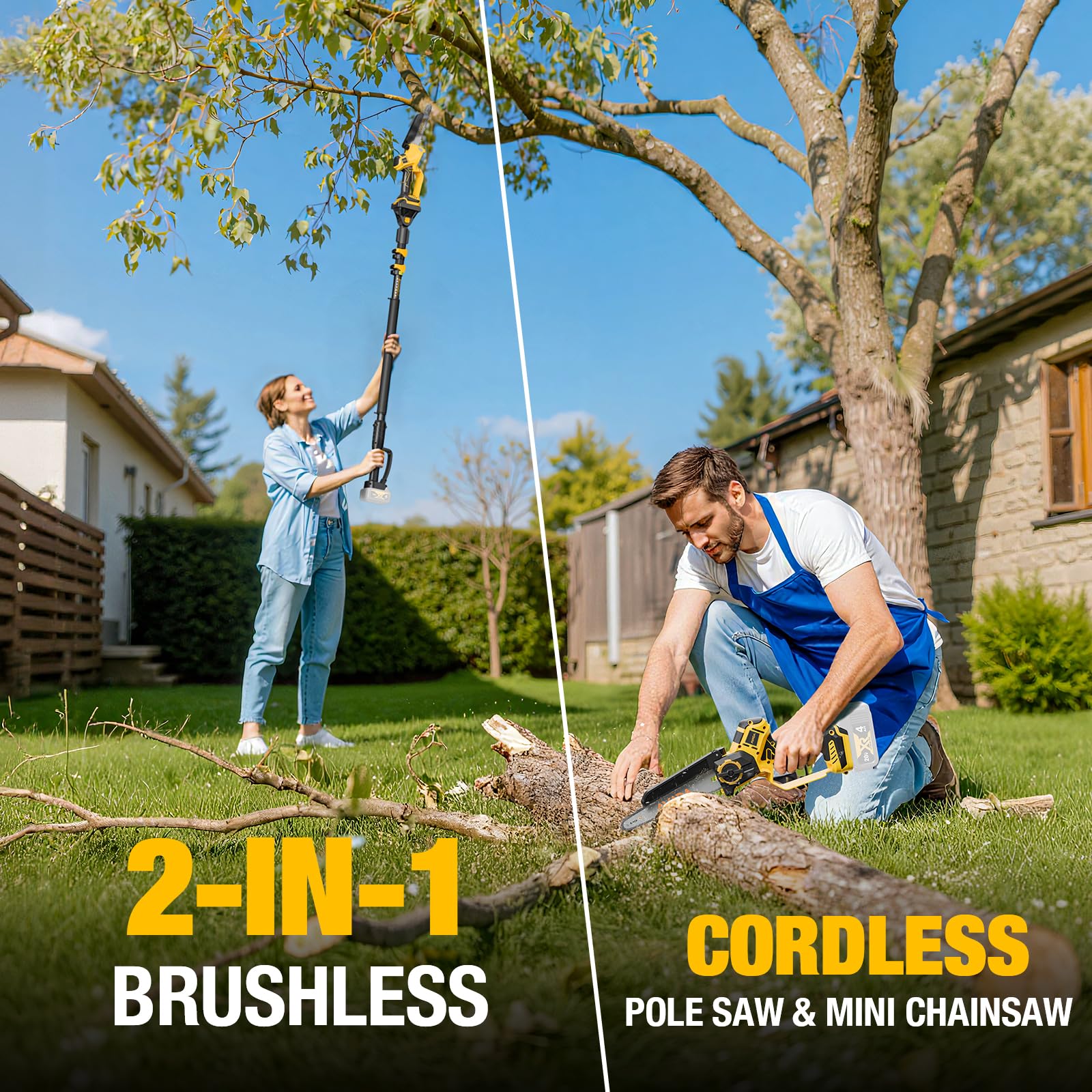 AVADA extendable pole reaches up to 15.9 feet for high limb trimming
