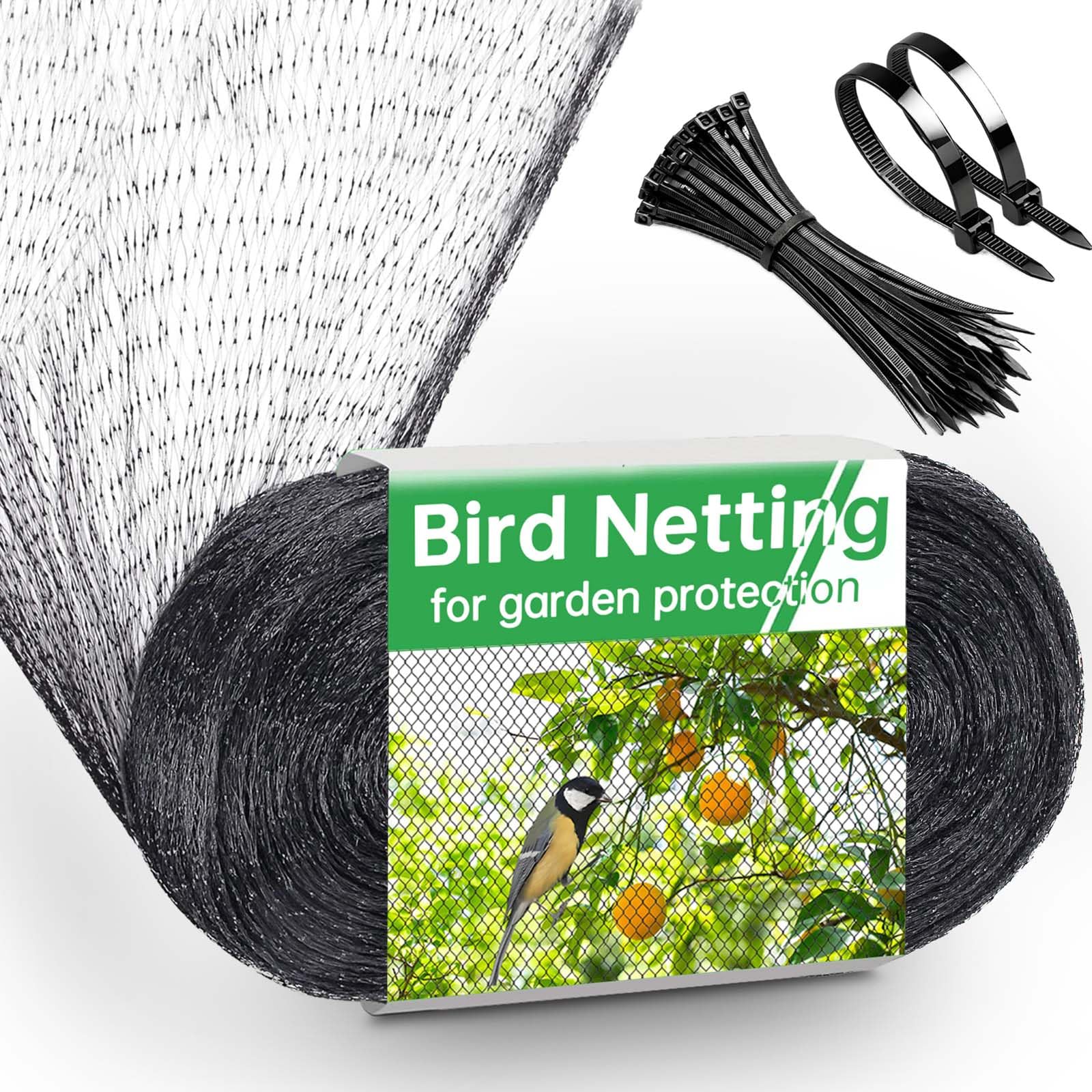 Avagiaforu bird netting over garden beds protecting crops while letting sunlight through