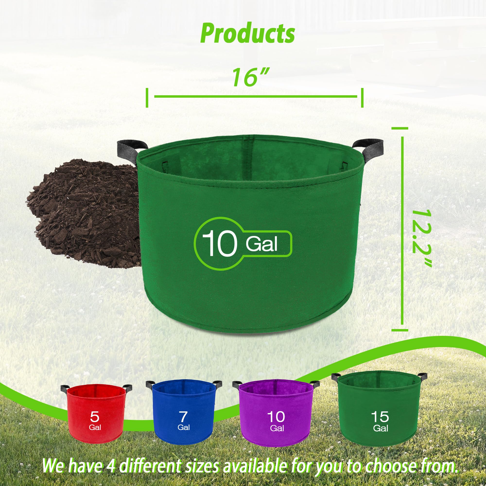 Avalution fabric bags enable 360-degree airflow for healthier fibrous root development.