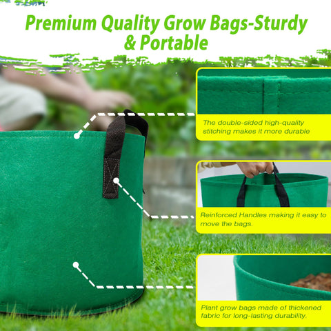 Avalution fabric grow bags featuring an aeration design for better root growth.