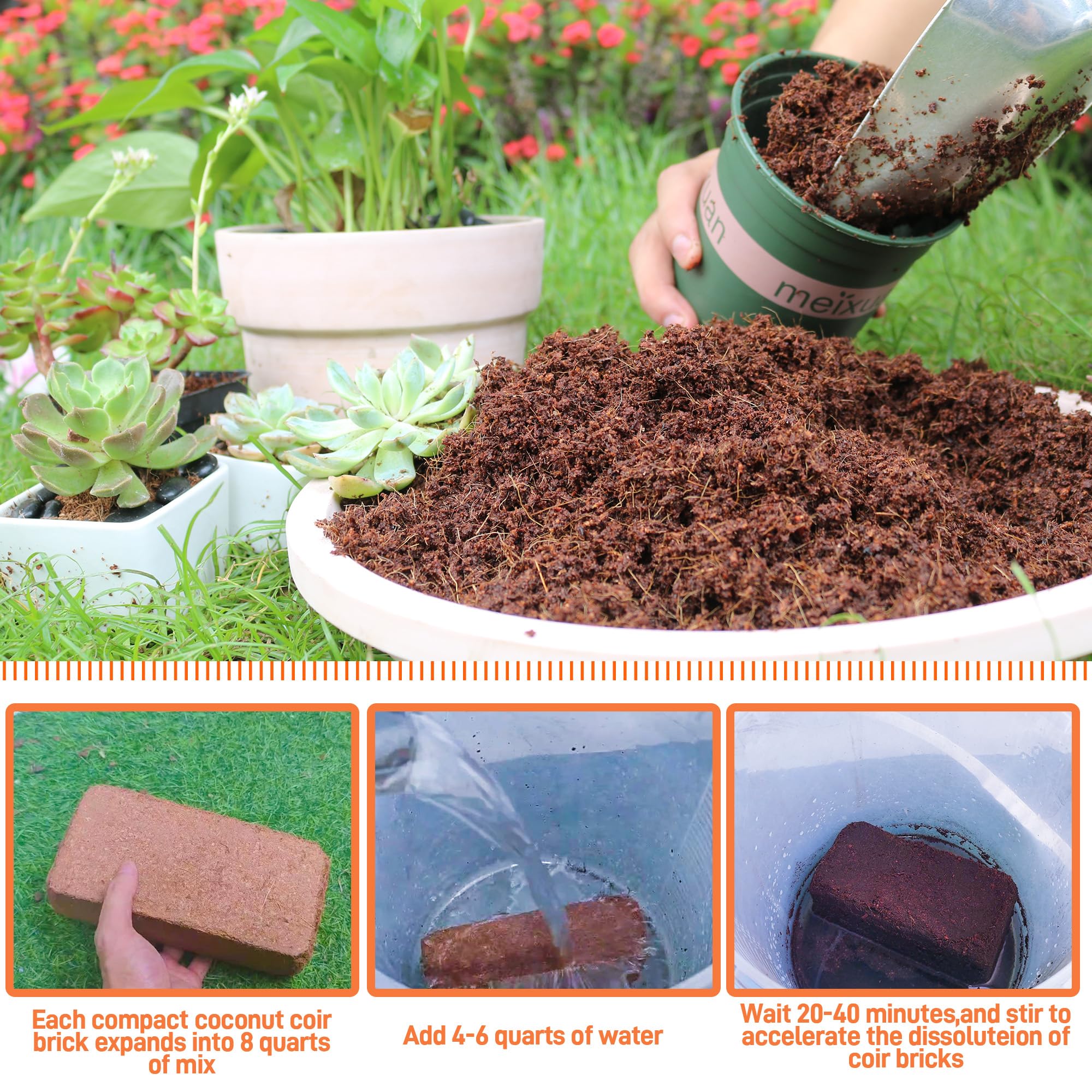 Avalution coconut coir bricks easy to soak, quick seedling substrate option