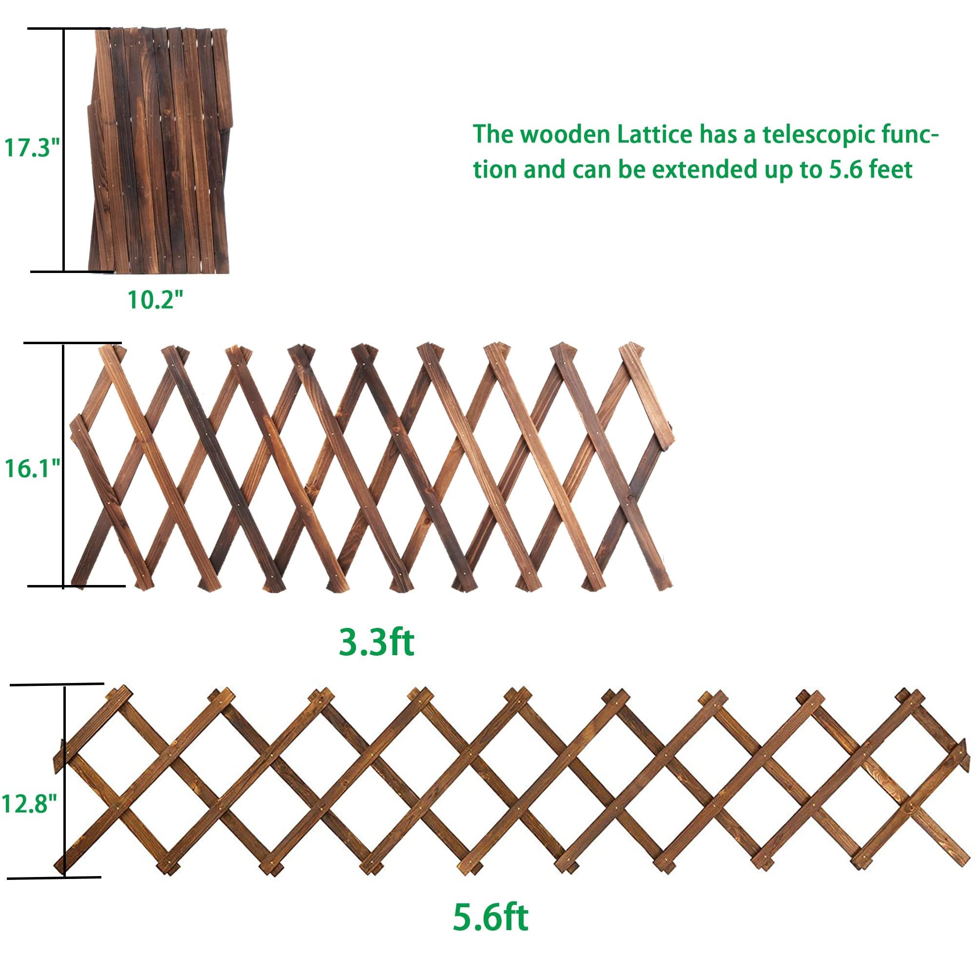 Avalution expandable trellis frame in wood offering flexible garden coverage for climbing vines.