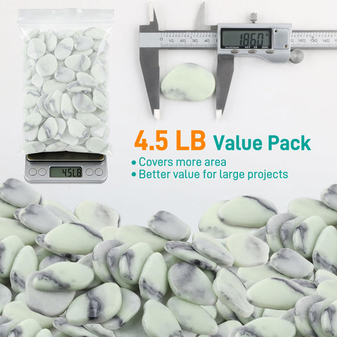 Avalution pebbles enhance aquarium decor with gentle nighttime shimmer