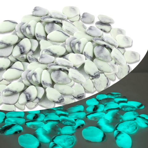 Avalution glow pebbles highlight blue-green path edges with night glow