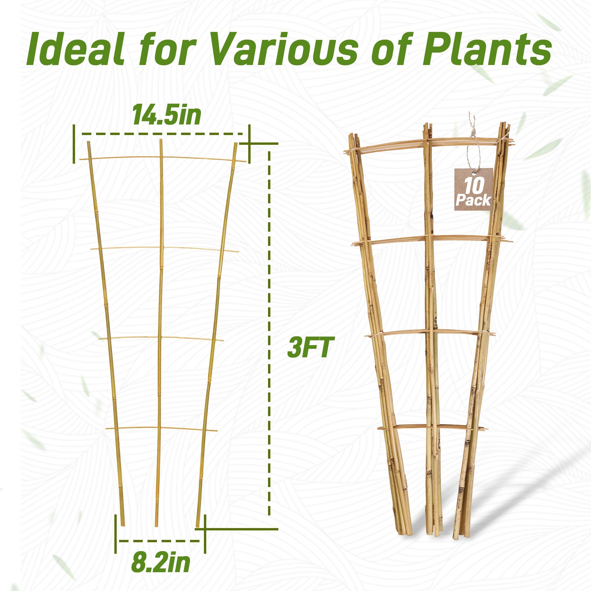 Avalution natural bamboo garden trellis enhances natural charm and durability.