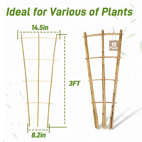 Avalution natural bamboo garden trellis enhances natural charm and durability.