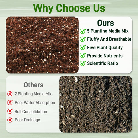 Avalution 9QT potting soil suited for flowering plants, herbs, and vegetables in containers.