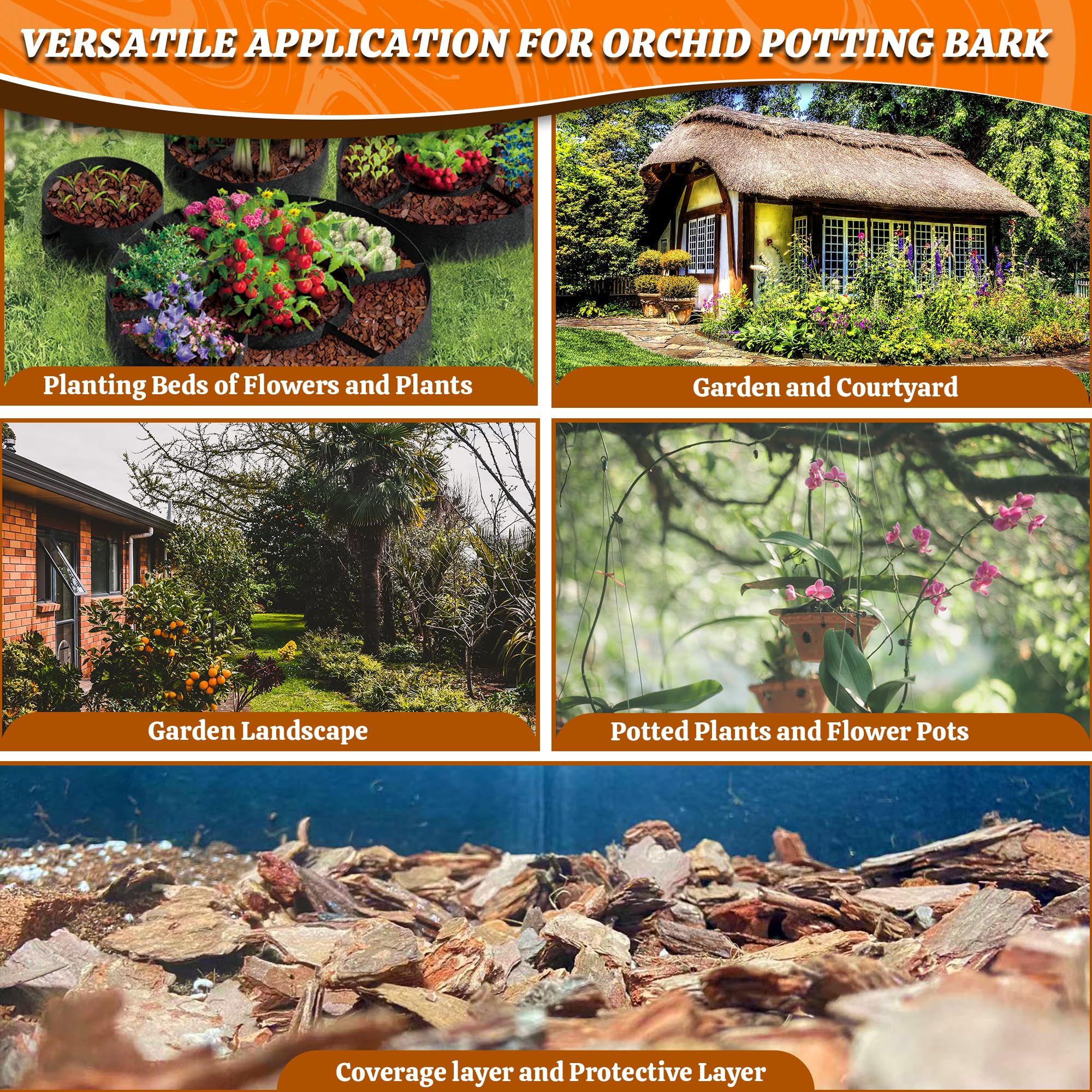 Avalution Orchid Bark versatile for orchids, MONSTERA, and snake plants in indoor spaces.