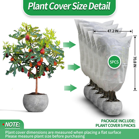 Winter tree covers provide microclimate warmth around shrubs and trees