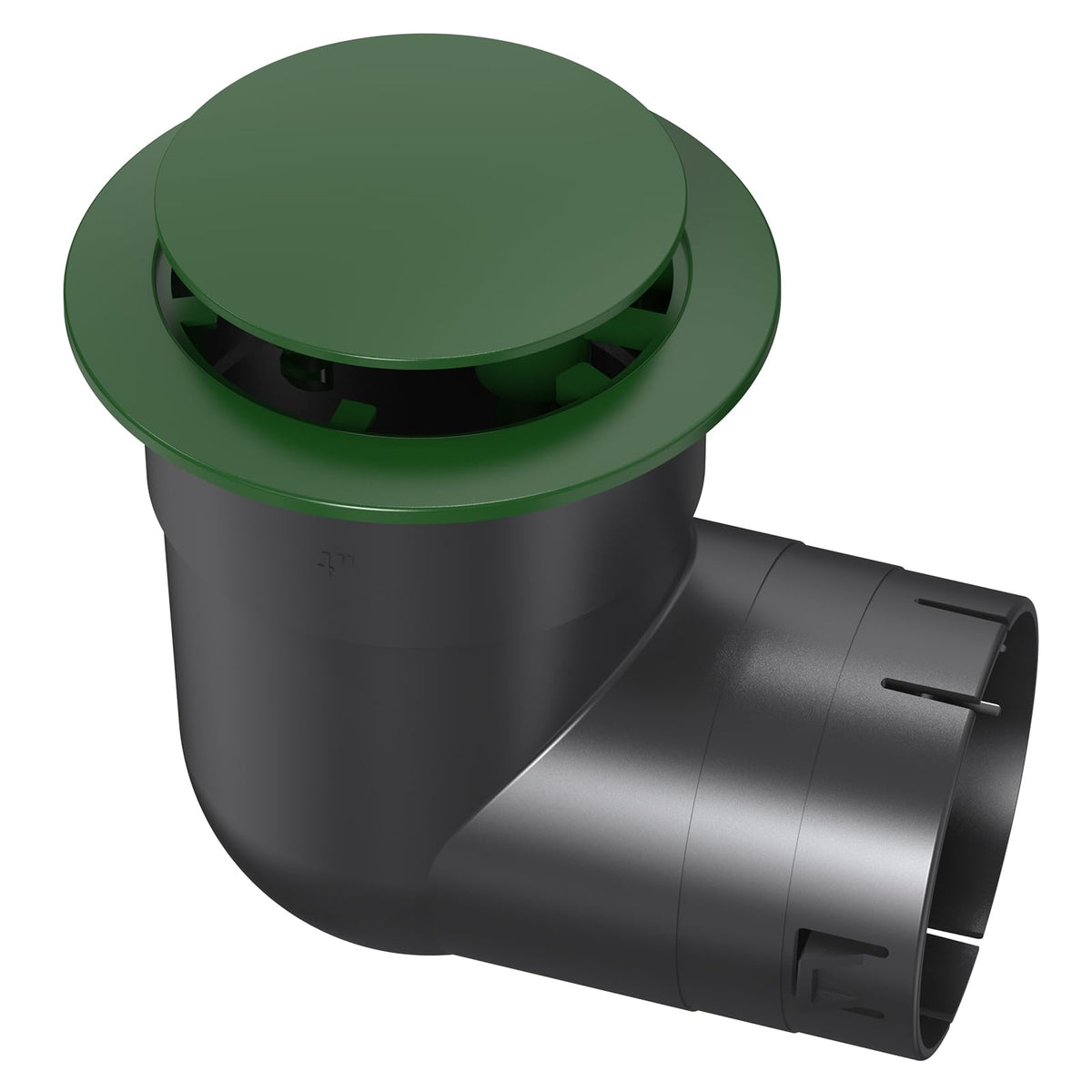 Avanhitch pop-up drainage emitter with elbow directs water away from foundations