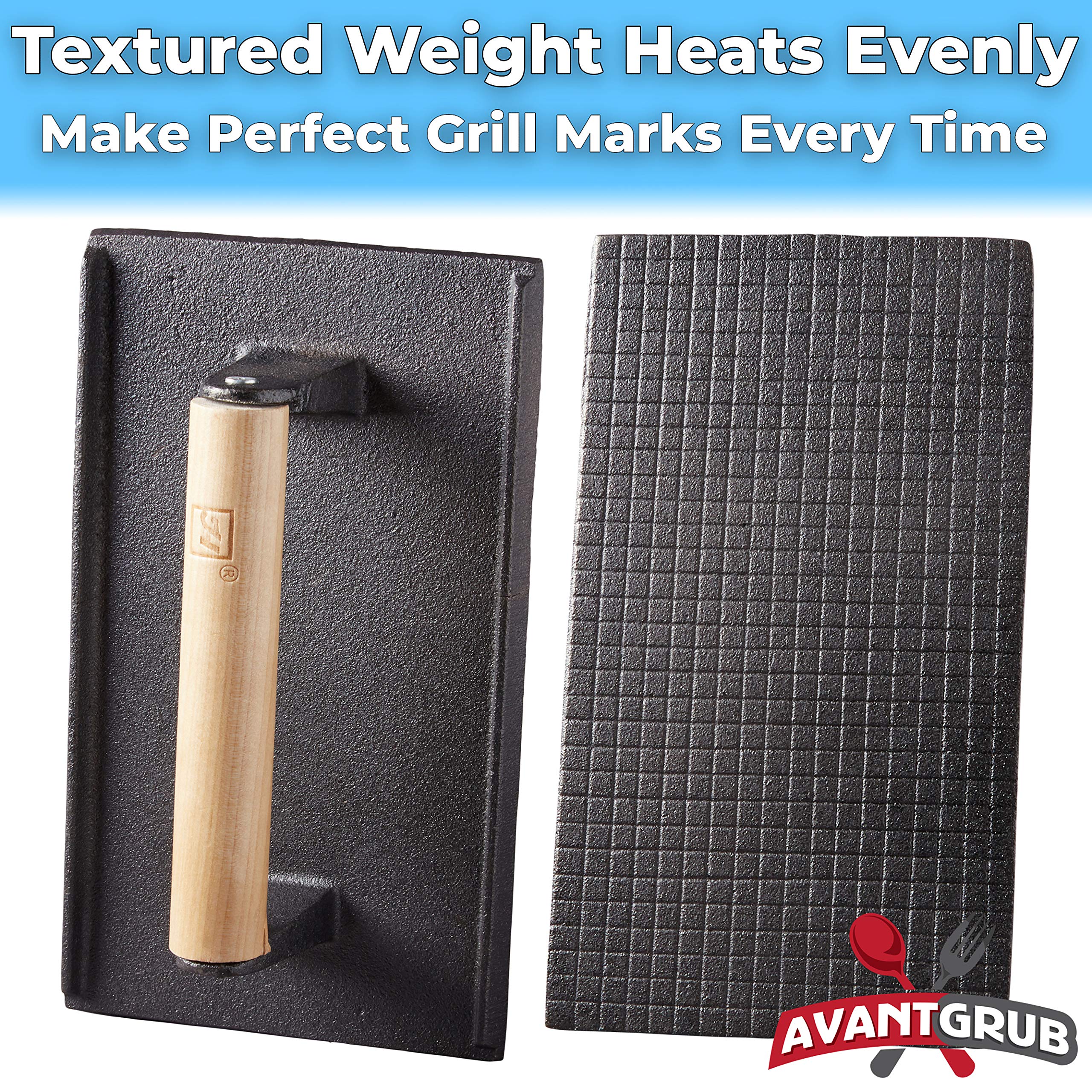 Avant Grub bacon press helps drain fat for leaner finish
